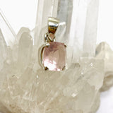 Rose Quartz Square Cushion Cut Faceted Pendant PPGJ1025