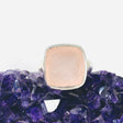 Rose Quartz Square Faceted Ring s.9 KRGJ2997 - Nature's Magick