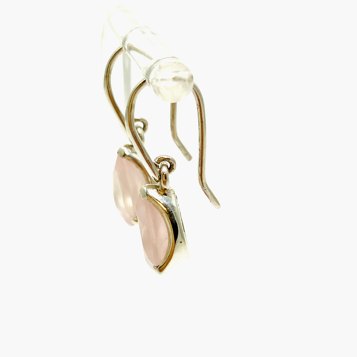 Rose Quartz Teardrop Faceted Earrings PEGJ321
