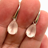 Rose Quartz Teardrop Faceted Earrings PEGJ321