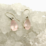 Rose Quartz Teardrop Faceted Earrings PEGJ321