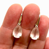 Rose Quartz Teardrop Faceted Earrings PEGJ322