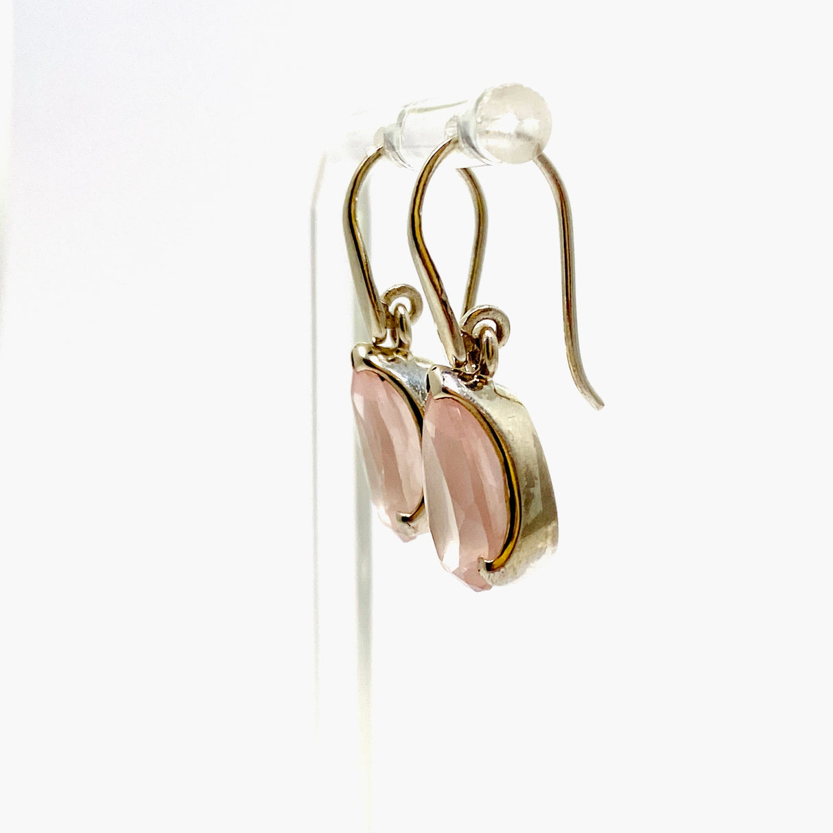 Rose Quartz Teardrop Faceted Earrings PEGJ322