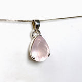 Rose Quartz Teardrop Faceted Pendant PPGJ1309