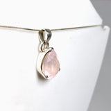 Rose Quartz Teardrop Faceted Pendant PPGJ1309