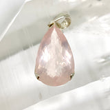 Rose Quartz Teardrop Faceted Pendant PPGJ1310