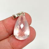 Rose Quartz Teardrop Faceted Pendant PPGJ1310