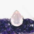 Rose Quartz Teardrop Faceted Ring s.8 KRGJ2995 - Nature's Magick