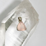 Rose Quartz Triangular Faceted Pendant PPGJ1308
