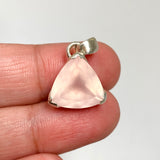 Rose Quartz Triangular Faceted Pendant PPGJ1308