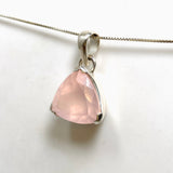 Rose Quartz Triangular Faceted Pendant PPGJ1308