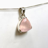 Rose Quartz Triangular Faceted Pendant PPGJ1308