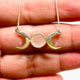 Rose Quartz Triple Goddess Necklace NK342-RQ