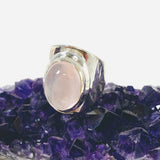 Rose Quartz wide band ring R3762-RQ - Nature's Magick