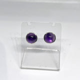 Round Cabochon Bezel Set Stud Earrings 8mm PSE019