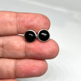 Round Cabochon Bezel Set Stud Earrings 8mm PSE019