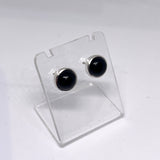 Round Cabochon Bezel Set Stud Earrings 8mm PSE019