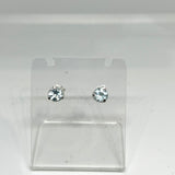 Round Faceted Gemstone 3-claw Set Stud Earring 5mm PSE005