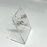 Round Faceted Gemstone 3-claw Set Stud Earring 5mm PSE005