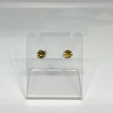 Round Faceted Gemstone 3-claw Set Stud Earring 5mm PSE005