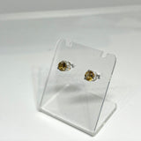 Round Faceted Gemstone 3-claw Set Stud Earring 5mm PSE005