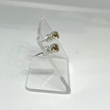 Round Faceted Gemstone 3-claw Set Stud Earring 5mm PSE005