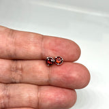 Round Faceted Gemstone 3-claw Set Stud Earring 5mm PSE005