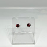 Round Faceted Gemstone 3-claw Set Stud Earring 5mm PSE005