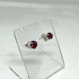 Round Faceted Gemstone 3-claw Set Stud Earring 5mm PSE005