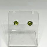 Round Faceted Gemstone 3-claw Set Stud Earring 5mm PSE005