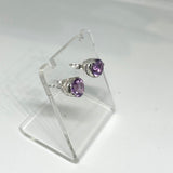 Round Faceted Gemstone 3-claw Set Stud Earring 7mm PSE006