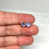 Round Faceted Gemstone 3-claw Set Stud Earring 7mm PSE006