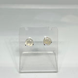 Round Faceted Gemstone 3-claw Set Stud Earring 7mm PSE006