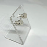 Round Faceted Gemstone 3-claw Set Stud Earring 7mm PSE006