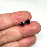 Round Faceted Gemstone 3-claw Set Stud Earring 5mm PSE005