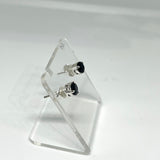 Round Faceted Gemstone 3-claw Set Stud Earring 5mm PSE005