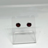 Round Faceted Gemstone Bezel Set Stud Earrings PSE003