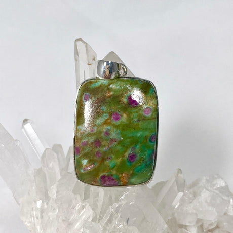 Ruby Fuchsite rectangular pendant KPGJ3655 - Nature's Magick