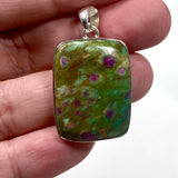 Ruby Fuchsite rectangular pendant KPGJ3655 - Nature's Magick