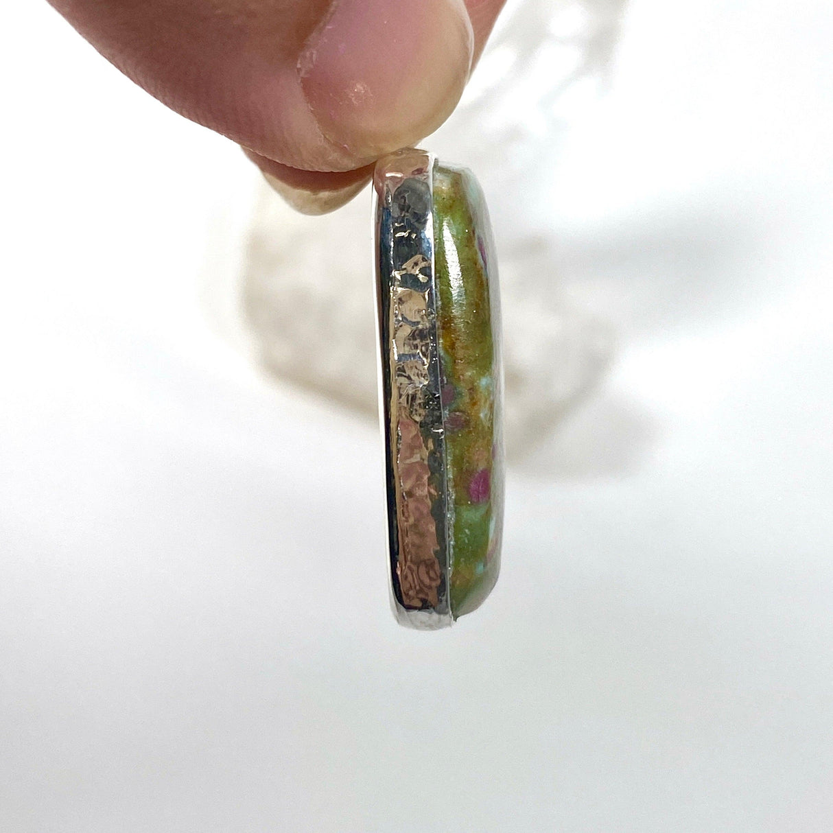 Ruby Fuchsite rectangular pendant KPGJ3655 - Nature's Magick