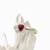 Ruby Heart Cabochon Petite Ring Size 9.5 PRGJ700