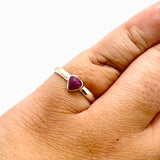 Ruby Heart Cabochon Petite Ring Size 9.5 PRGJ700