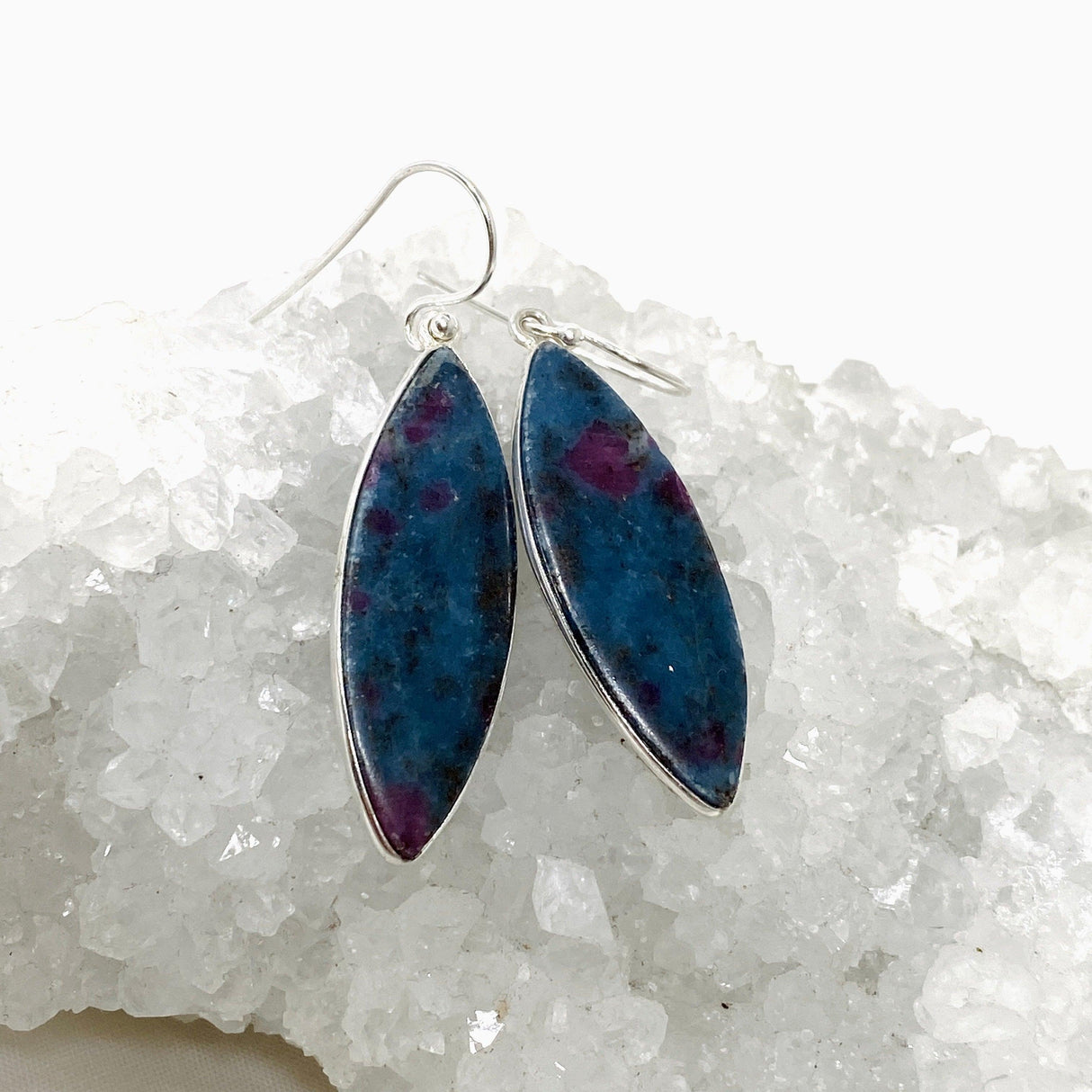 Ruby in Kyanite Teardrop Earrings KEGJ1504 - Nature's Magick