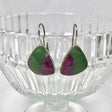 Ruby in Zoisite fixed hook faceted teardrop earrings KEGJ1117 - Nature's Magick