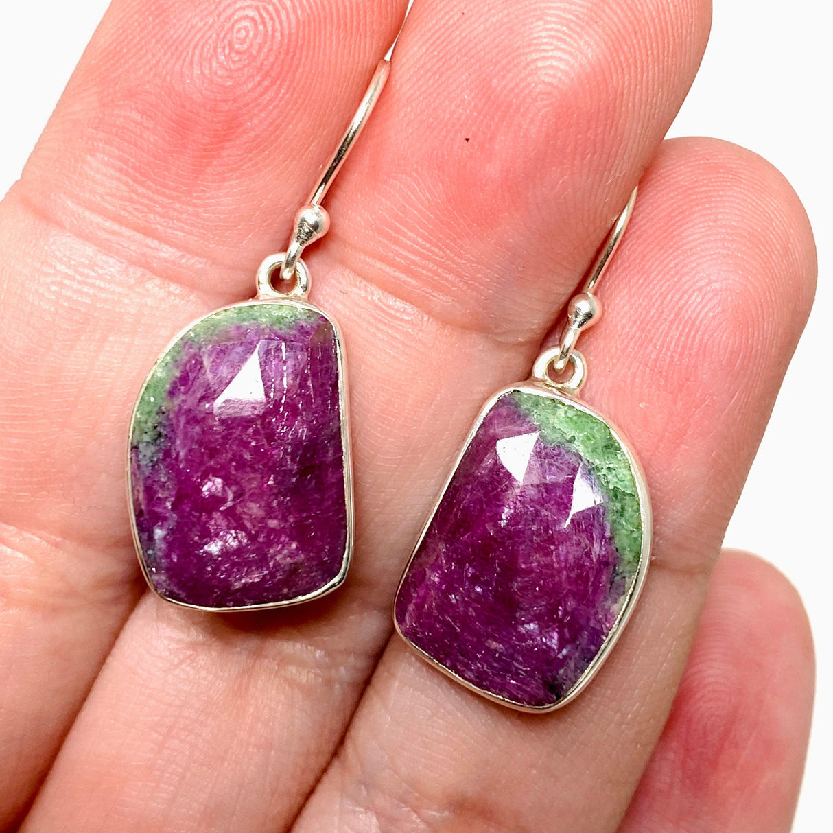 Ruby in Zoisite Freeform Earrings KEGJ1508 - Nature's Magick