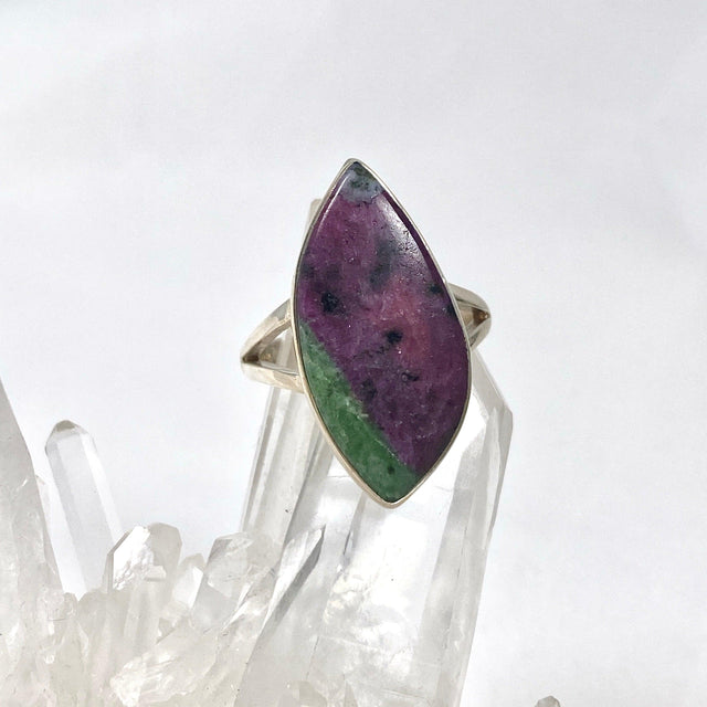 Ruby in Zoisite marquise ring s.9 KRGJ2444 - Nature's Magick