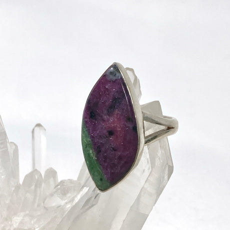 Ruby in Zoisite marquise ring s.9 KRGJ2444 - Nature's Magick