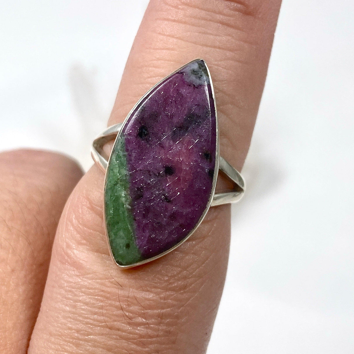 Ruby in Zoisite marquise ring s.9 KRGJ2444 - Nature's Magick