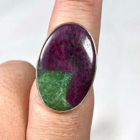 Ruby in Zoisite oval ring s.9 KRGJ2442 - Nature's Magick