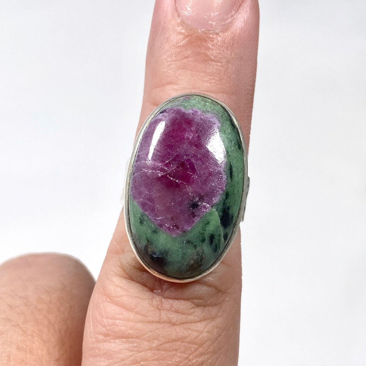 Ruby in Zoisite Oval Ring Size 7 KRGJ2441 - Nature's Magick